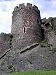 Conwy castle single turret side view wales welsh uk